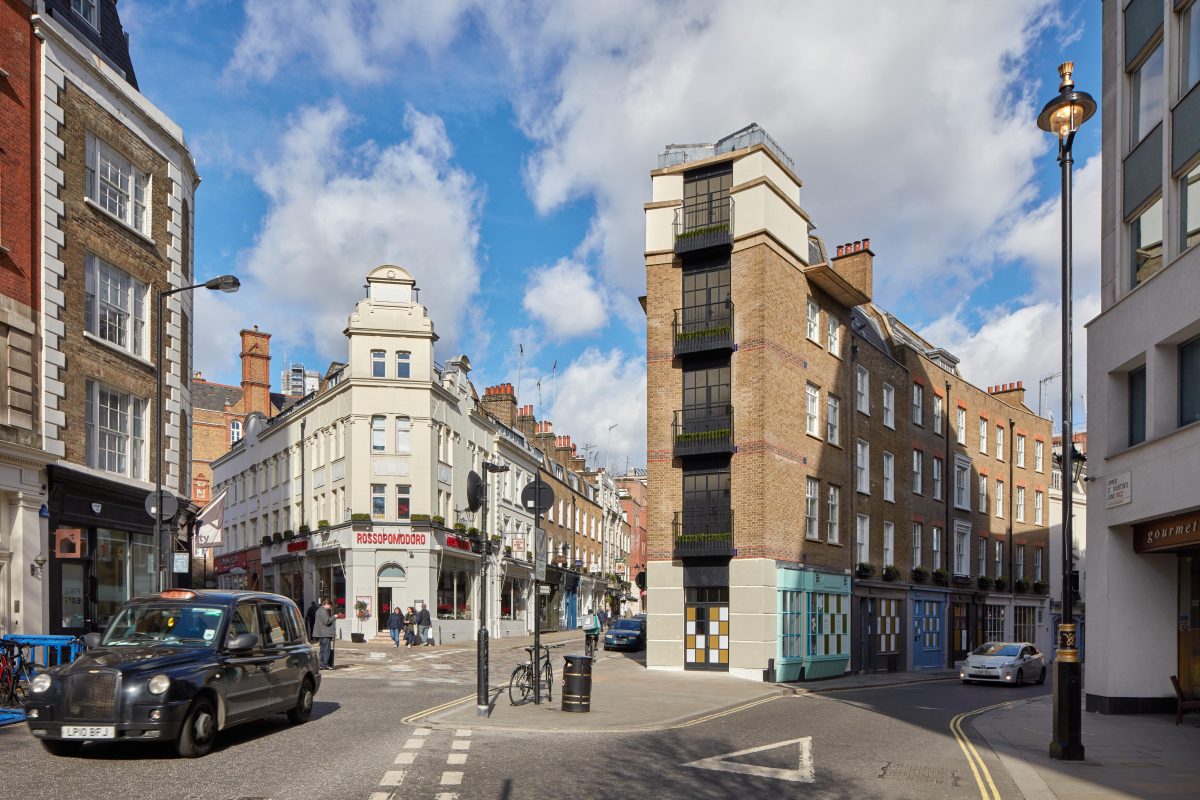 three buildings, thin buildings