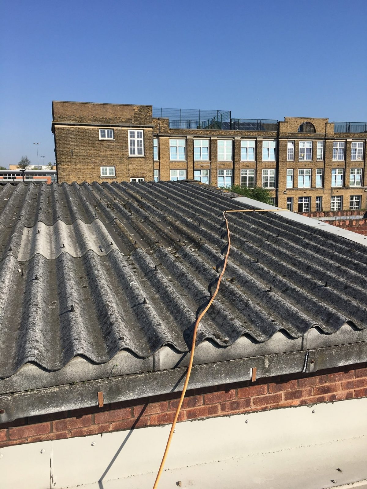 Corrugated roof on a building in Blundell Street